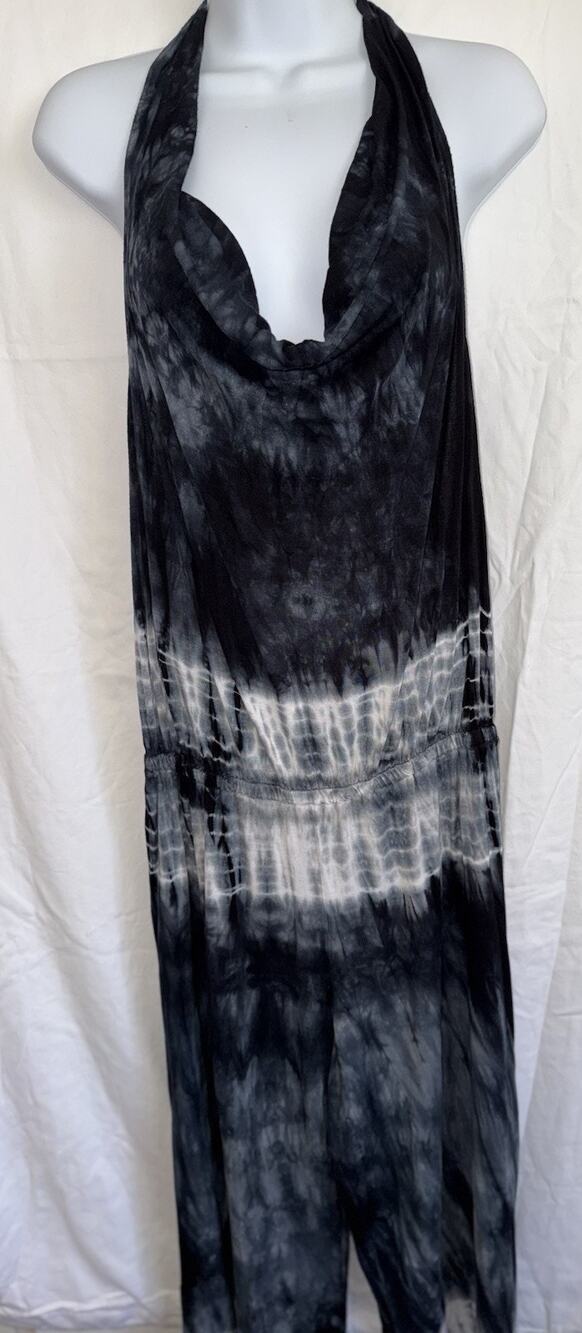 Forever Cute Tie Dye T-Shirt Material Halter Top Jumpsuit Romper Sz L